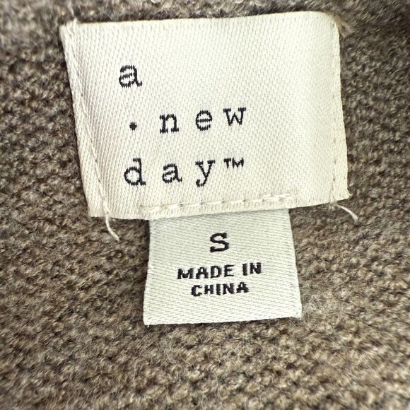 A New Day Women's Brown Hooded Sweater Viscose Polyester Nylon Size S Small - Picture 3 of 9